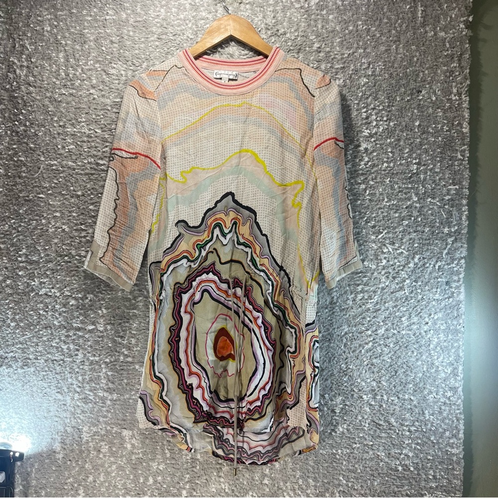 Anthropologie Conditions Apply Shift Dress Small Viscose Artsy Peasant Resort